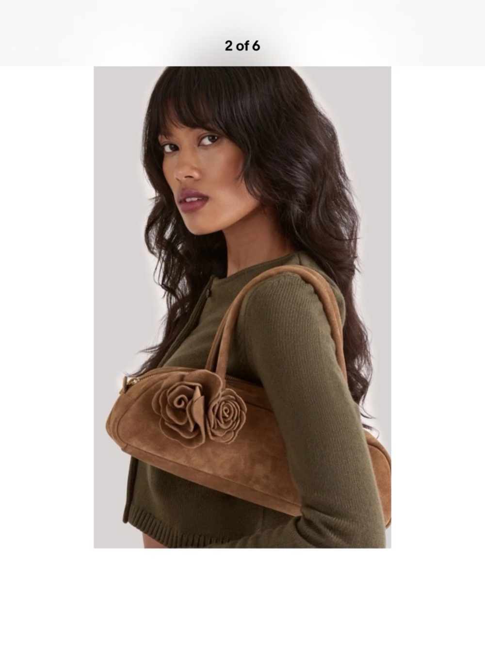 Dolce Vita Boracay Suede Shoulder Bag Women's Brown NWT